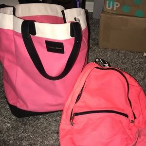 Victoria’s Secret and pink bag